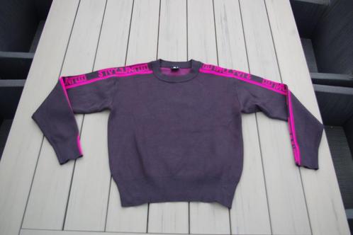 JM Trui zwart/grijs met roze band maat 158/164, Kinderen en Baby's, Kinderkleding | Maat 164, Gebruikt, Meisje, Trui of Vest, Ophalen of Verzenden