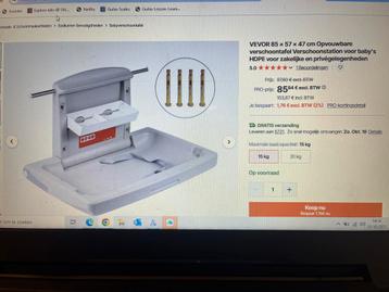 Wand Verschoontafel - Ruimtebesparend! beschikbaar voor biedingen