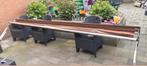 Zonnescherm 4 meter uitval 2.50 m, Tuin en Terras, Zonneschermen, 150 tot 300 cm, Ophalen, Gebruikt, Knikarmscherm