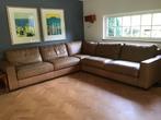 Leren hoekbank, Huis en Inrichting, Banken | Bankstellen, Ophalen, Gebruikt, 100 tot 125 cm, Hoekbank