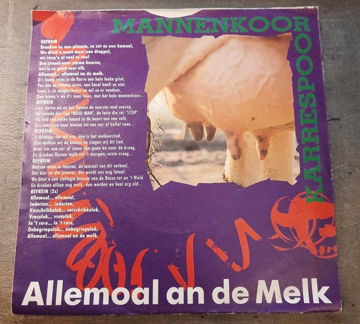 Mannenkoor Karrespoor - Allemoal An De Melk, Cd's en Dvd's, Vinyl Singles, Zo goed als nieuw, Pop, Ophalen of Verzenden