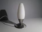 18 cm lamp met metaal en melkglazen, Ophalen of Verzenden, Gebruikt, Glas, Minder dan 50 cm