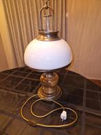 Vintage Tafellamp met Glazen Kap, Ophalen, Minder dan 100 cm