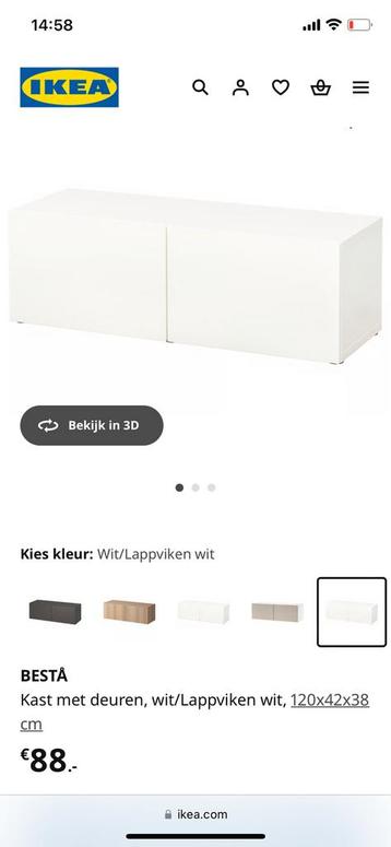 Ikea Besta kast met Lappviken witte deur
