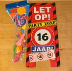 Feest versiering 16 jaar, Hobby en Vrije tijd, Feestartikelen, Ophalen of Verzenden, Gebruikt, Versiering, Verjaardag