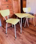 Vintage buisstoelen met driehoekig tafeltje., Huis en Inrichting, Stoelen, Ophalen, Zo goed als nieuw, Eén