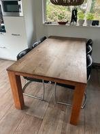 Massief Eiken Tafel - 2m Breed, Huis en Inrichting, Tafels | Eettafels, Ophalen, Gebruikt, 100 tot 150 cm, 150 tot 200 cm