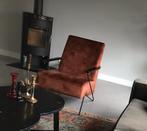 Prachtige Fauteuil brique roestkleur modern, Huis en Inrichting, Ophalen, 75 tot 100 cm, 50 tot 75 cm