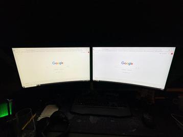 2x samsung C27F396FHR monitor met beugel beschikbaar voor biedingen