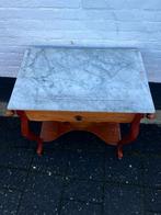antiek mahonie wastafel met handdoekenrek, marmer blad, Antiek en Kunst, Antiek | Meubels | Tafels, Ophalen of Verzenden