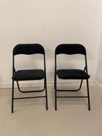 Klapstoelen te huur - ideaal voor evenementen!, Ophalen, Zwart, Zo goed als nieuw, Metaal
