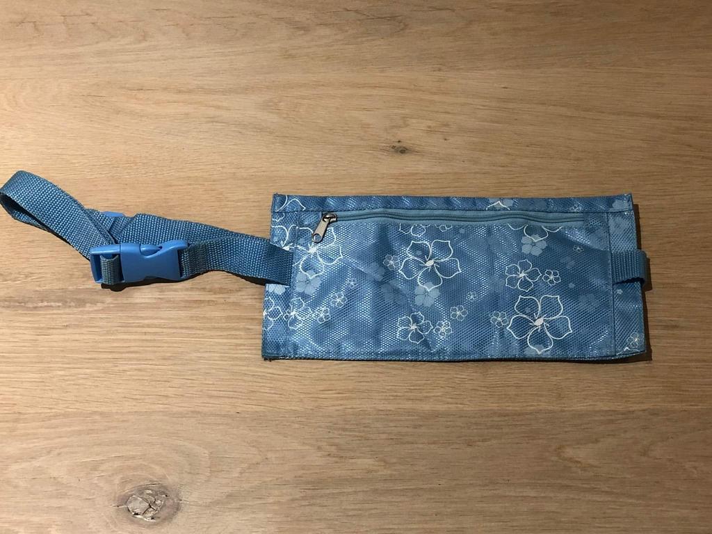 Blauwe Heuptas met Bloemenprint, Blauw, Minder dan 40 cm, Nieuw, Minder dan 35 cm