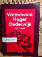 Wetteksten Hoger onderwijs 2021 2022 2021-2022 Noordhoff, Boeken, Studieboeken en Cursussen, Ophalen of Verzenden, Zo goed als nieuw