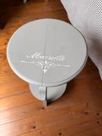 Bloemen tafeltje/bijzettafeltje vinted, Minder dan 55 cm, Gebruikt, Rond, Hout