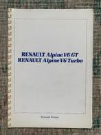 Persinformatie Renault Alpine V6 GT / Turbo Nederlands 1985, Renault, Ophalen of Verzenden, Zo goed als nieuw, Renault