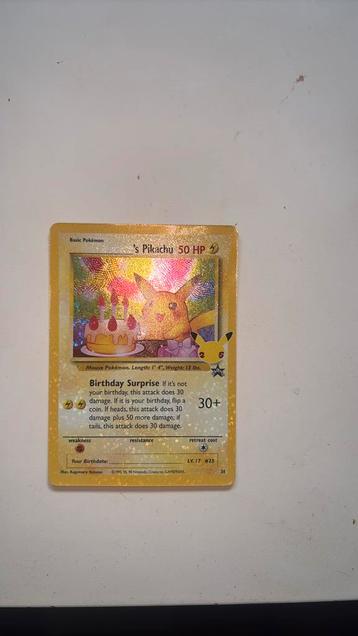 Birthday Pikachu Celebrations #25 beschikbaar voor biedingen