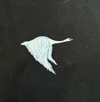 Schilderij Witte zwaan in het donker, olieverd, Antiek en Kunst, Ophalen