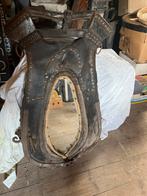 Antiek paardentuig met spiegel. Ca 90 cm br 45 cm. Moo, Antiek en Kunst, Ophalen, Ovaal, 50 tot 100 cm, 100 tot 150 cm