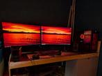 Game pc met 2 schermen toetsenbord en speakers., Computers en Software, Desktop Pc's, Ophalen, Gaming