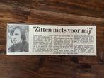 Voetbal krantenartikel Cruijff “zitten niets voor mij” 1973, Verzamelen, Sportartikelen en Voetbal, Ophalen of Verzenden, Ajax