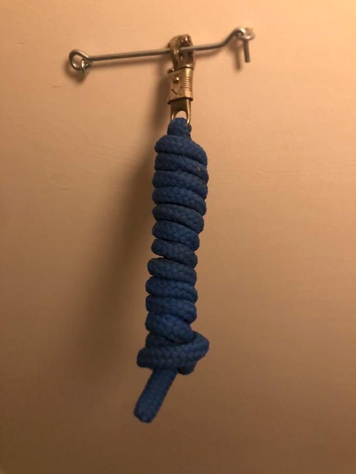 Blauw Halstertouw met Paniekhaak, Dieren en Toebehoren, Paarden en Pony's | Hoofdstellen en Tuigage, Gebruikt, Overige soorten