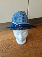 Vintage dames hoed blauw wit, Antiek en Kunst, Ophalen of Verzenden