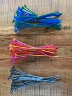 84 Kunststof Ballonhouders 37,5cm - Stokjes + Dopjes, Ophalen of Verzenden, Nieuw, Versiering, Verjaardag