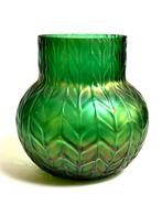 Loetz (?) Art Nouveau Jugendstil iriserende glazen vaas, Ophalen of Verzenden