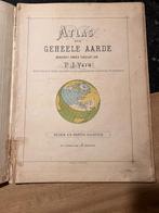 Atlas der geheele Aarde, bewerkt onder toezicht van Prof. P., Antiek en Kunst, Prof P.J. Veth, Ophalen of Verzenden