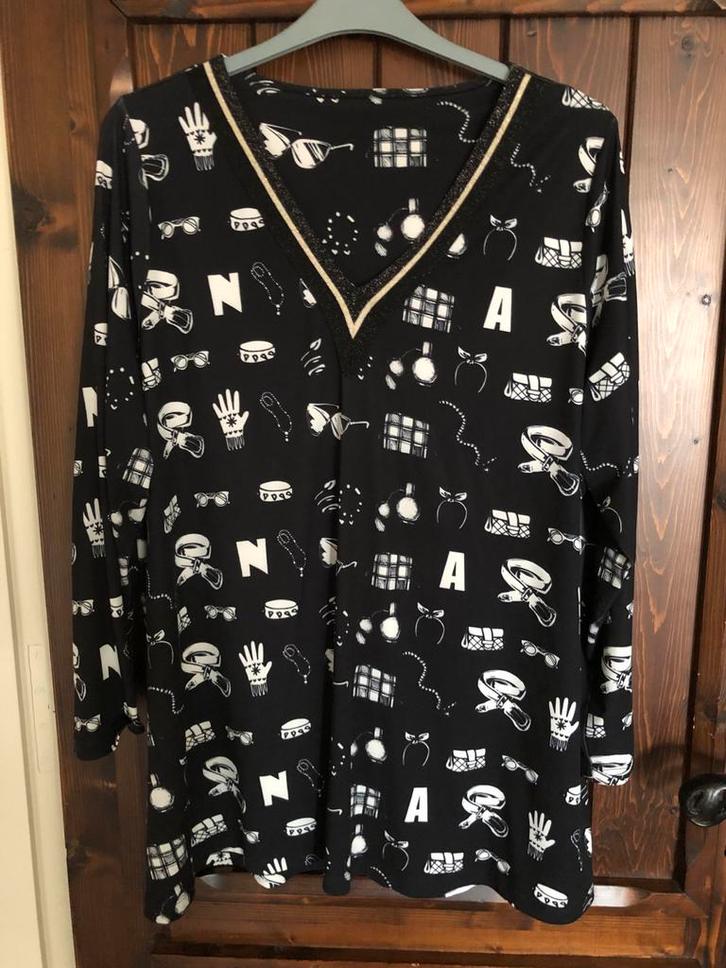 Tuniek Yoek Maat 54, Kleding | Dames, Grote Maten, Zo goed als nieuw, Blouse of Tuniek, Zwart, Ophalen of Verzenden