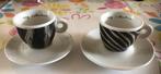 Twee Illy espresso- Zebra, Ophalen of Verzenden, Zo goed als nieuw, Overige stijlen, Kop(pen) en/of Schotel(s)