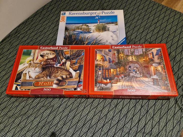 Puzzel Collectie - Ravensburger & Castorland 500 stukjes, Hobby en Vrije tijd, Denksport en Puzzels, Zo goed als nieuw, Legpuzzel