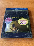 Blu-ray + Dvd Coraline - 3D + 2D Versie - N-NLO, Cd's en Dvd's, Ophalen of Verzenden, Gebruikt, Tekenfilms en Animatie