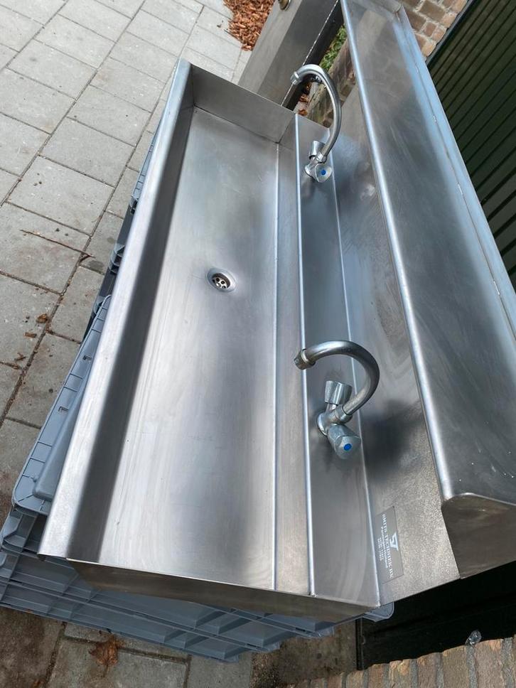 RVS wastrog/wasbak /wastafel 120 cm Z.G.A.N, Doe-het-zelf en Verbouw, Sanitair, Zo goed als nieuw, Douche, Rvs, Ophalen of Verzenden