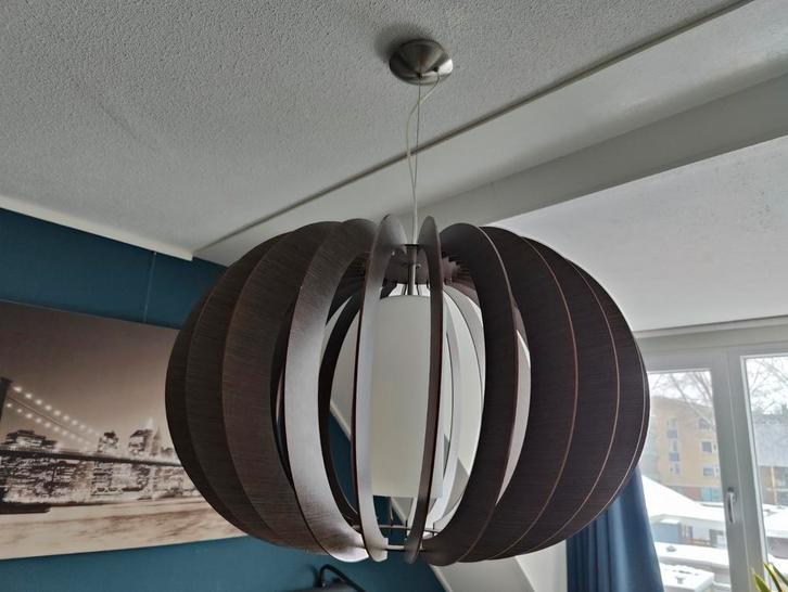 EGLO hanglamp Stellato 3, Huis en Inrichting, Lampen | Hanglampen, Zo goed als nieuw, 75 cm of meer, Glas, Hout, Metaal, Ophalen