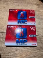 Sony Video 8 MP 90 Cassettes - 2 stuks, Ophalen of Verzenden, 8mm film