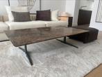 Flexform Fly coffeetable 80x130cm emparador marmer showmodel, Rond, Ophalen of Verzenden, Minder dan 50 cm, Nieuw