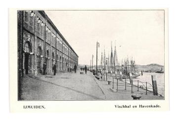 974509 IJmuiden NH Vischhal en Havenkade Prent Plaatje Niet beschikbaar voor biedingen