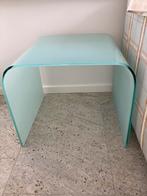 Prachtige bijzettafel glas design, Minder dan 55 cm, Rechthoekig, Ophalen, 45 tot 60 cm