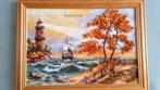 Bijzondere schilderij met de zee overzicht., Antiek en Kunst, Kunst | Schilderijen | Klassiek, Ophalen of Verzenden
