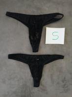 2 transparante strings, Verzenden, Zwart, Slip