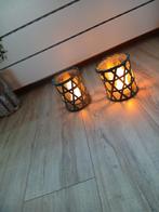 Windlichten groen, Huis en Inrichting, Woonaccessoires | Kandelaars en Kaarsen, Ophalen, 25 tot 50 cm, Zo goed als nieuw, Kandelaar