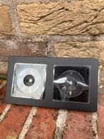 Zwart dubbel stopcontact, Ophalen of Verzenden, Nieuw, Stopcontact