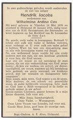 Hendrik Jacobs 1876 Vlierden + 1953 Helmond, 76 jaar, Verzenden
