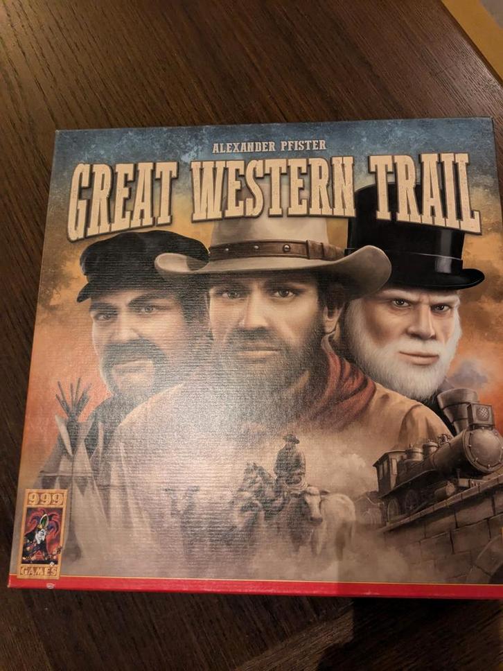 Great Western Trail - Compleet en Beste Versie!, Hobby en Vrije tijd, Gezelschapsspellen | Bordspellen, Zo goed als nieuw, Een of twee spelers
