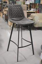 Eetkamerstoelen & barstoelen Felix cognac grijs kunstleer, Huis en Inrichting, Stoelen, Ophalen, Gebruikt, Metaal, Grijs