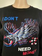 G688 Nikkie mt. 34/36=XS/S trui top sweater zwart/rood, Kleding | Dames, Truien en Vesten, Zwart, Ophalen of Verzenden, Zo goed als nieuw