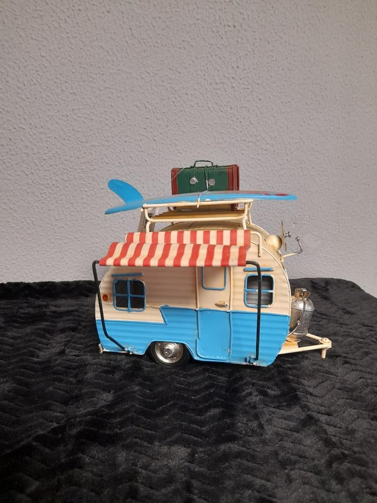 Blikken caravan, Hobby en Vrije tijd, Modelbouw | Auto's en Voertuigen, Ophalen of Verzenden, Zo goed als nieuw, Groter dan 1:32
