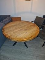 Mango houten Eettafel - Ronde Tafel, Huis en Inrichting, Tafels | Eettafels, Ophalen, Gebruikt, Rond, Industrieel