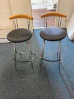 2 nette barkrukken, Huis en Inrichting, Barkrukken, 2 krukken, Ophalen, Gebruikt, 60 tot 90 cm